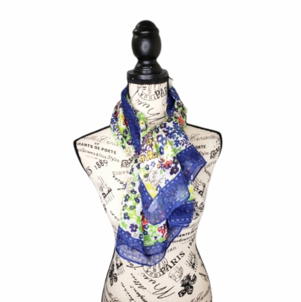 Flower Multicolor Print Scarf